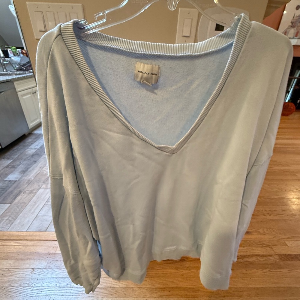 American Eagle Blue V-Neck Sweater – Women’s XL